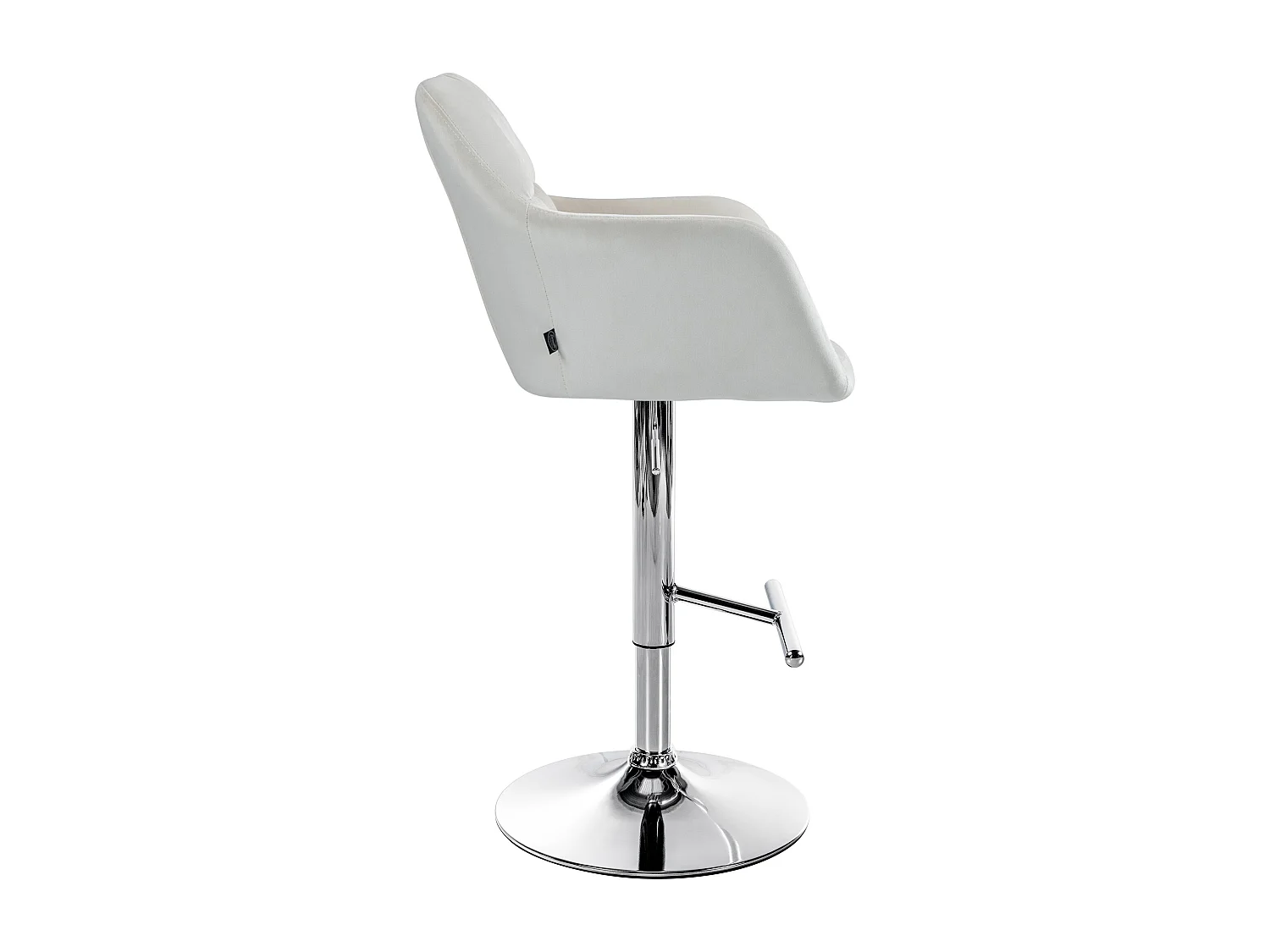 Tabouret de bar - Velours - Crème - Natoma