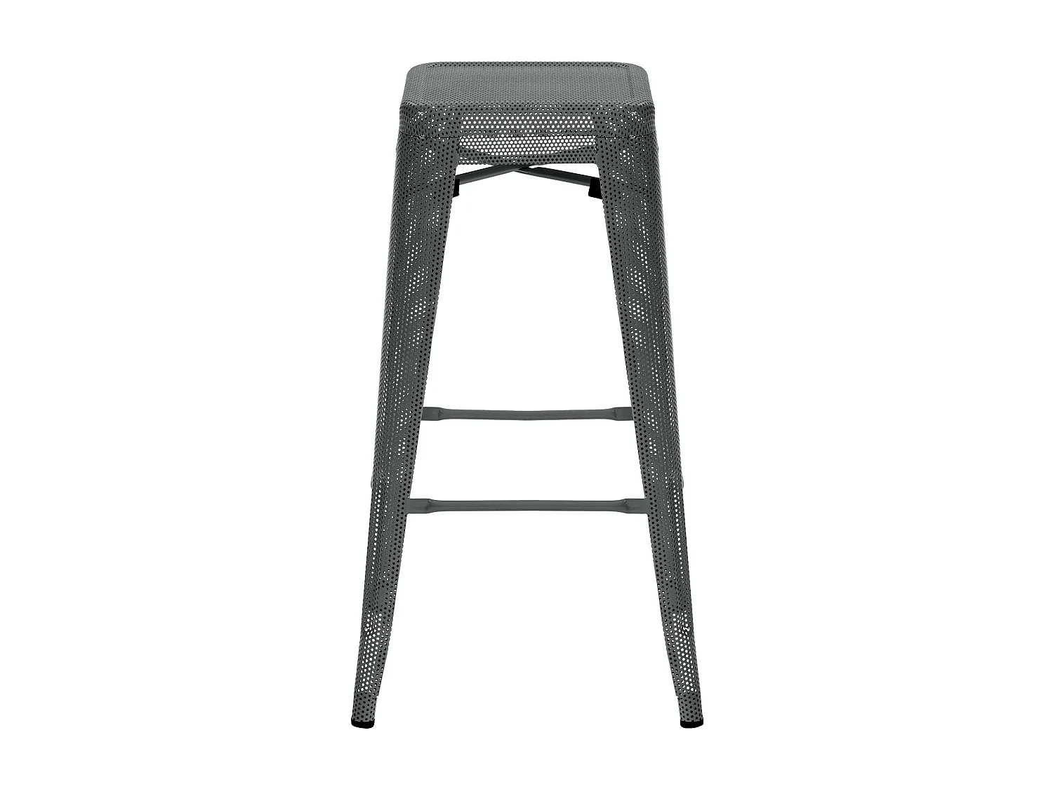 Lot de 4  Tabouret de bar - Métal - Gris - Fletcher