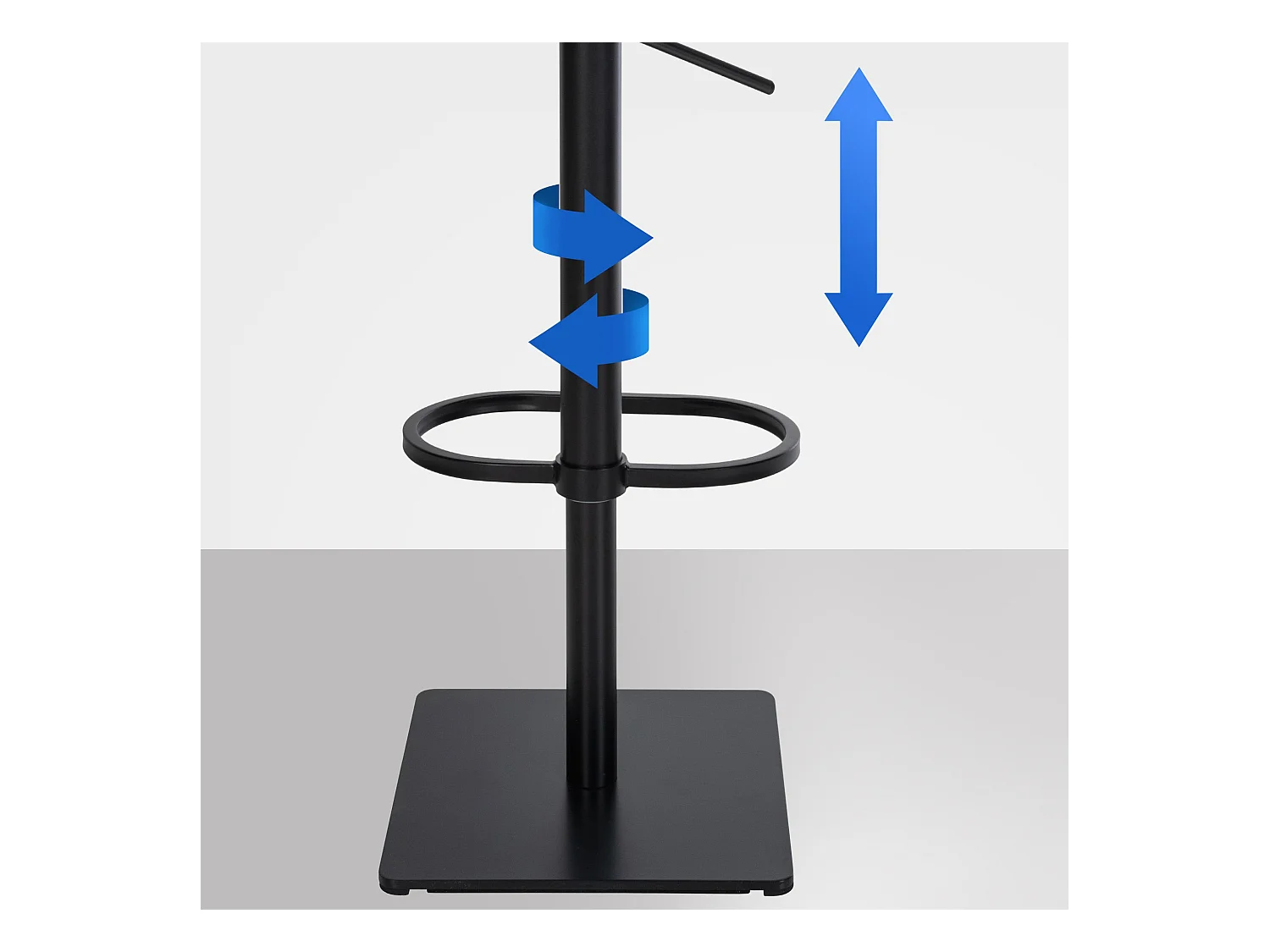 Lot de 2  Tabouret de bar - Velours - Gris - Damaso