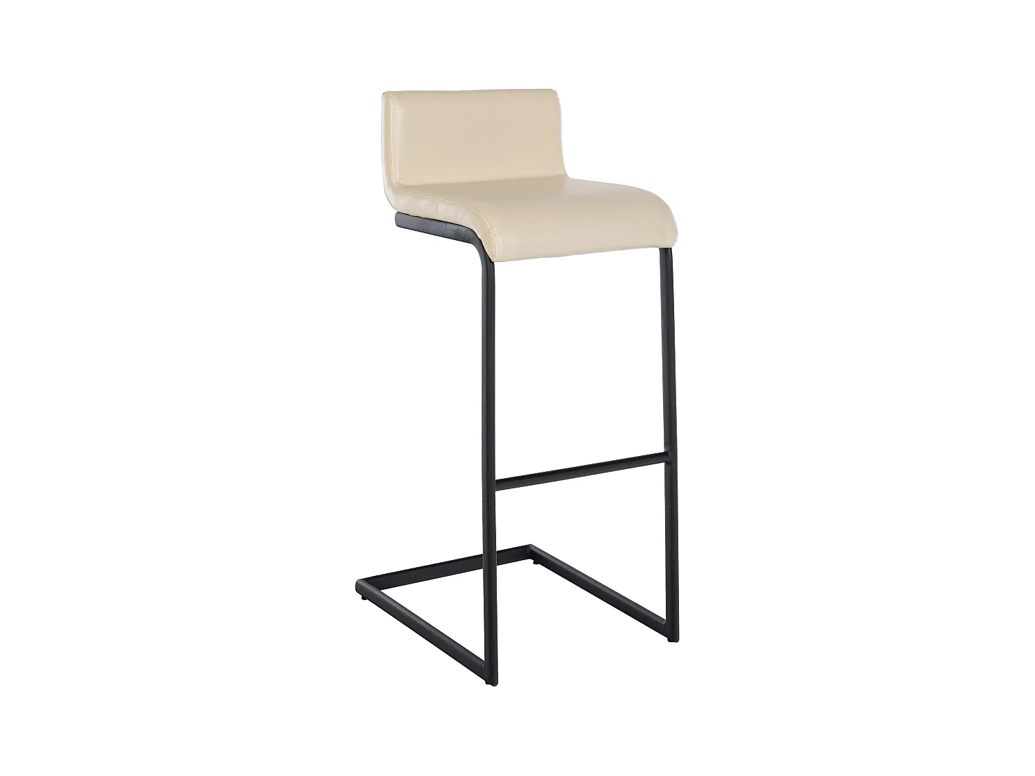 Tabouret de bar - Similicuir - Crème - Newport