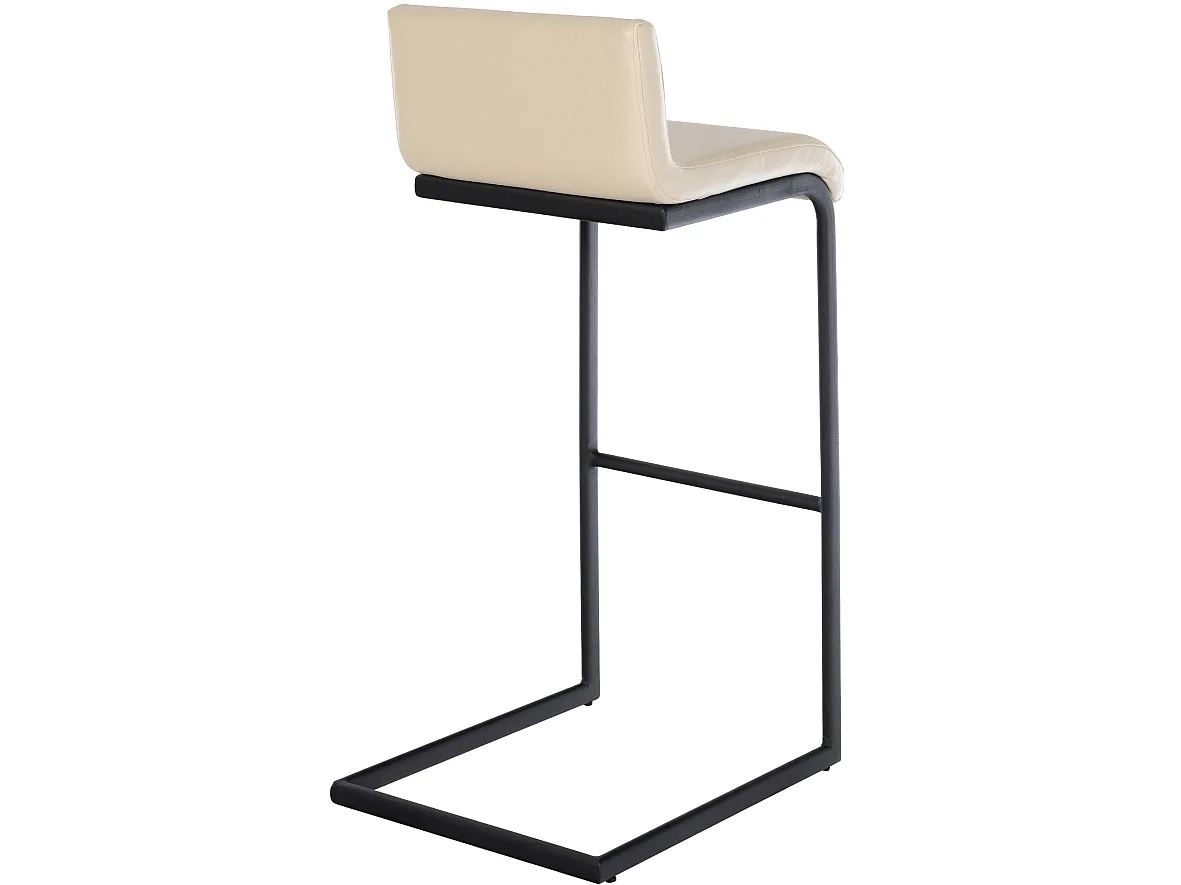 Tabouret de bar - Similicuir - Crème - Newport