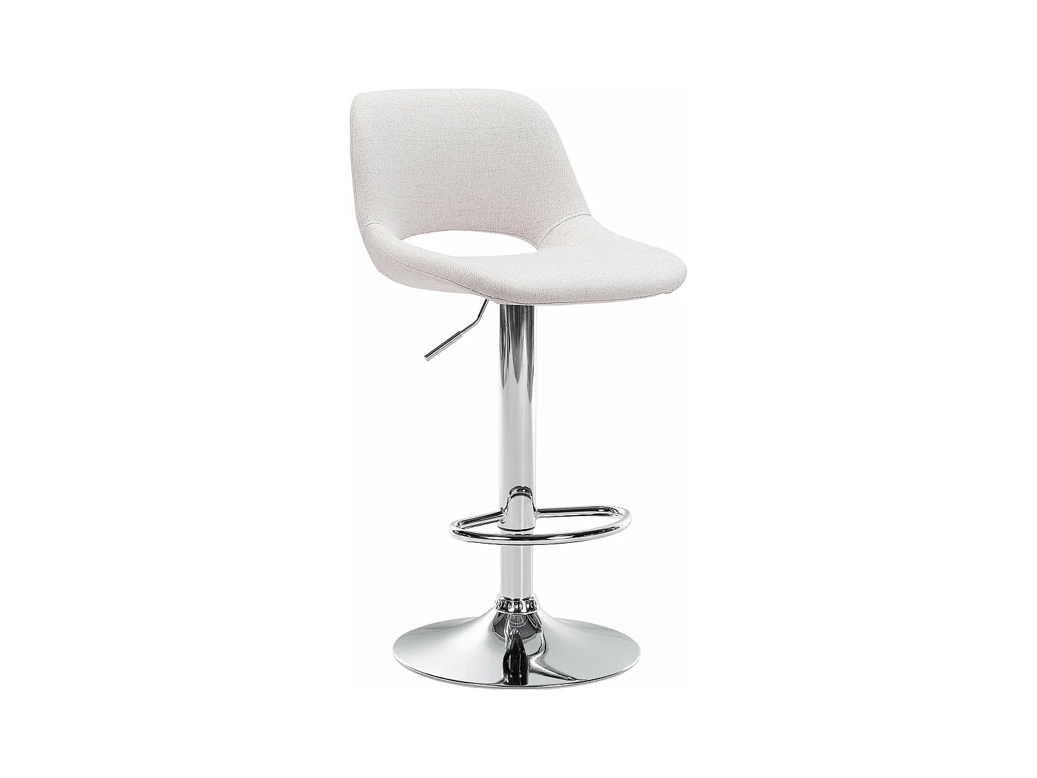Tabouret de bar - Tissu - Crème - Camden