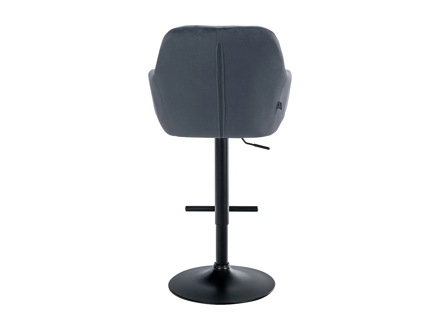 Tabouret de bar - Velours - Gris foncé - Natoma
