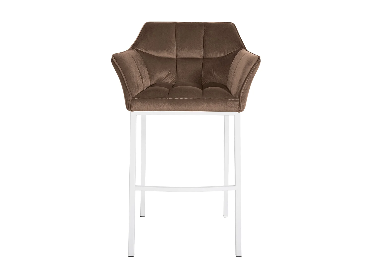 Lot de 2  Tabouret de bar - Velours - Marron - Damaso