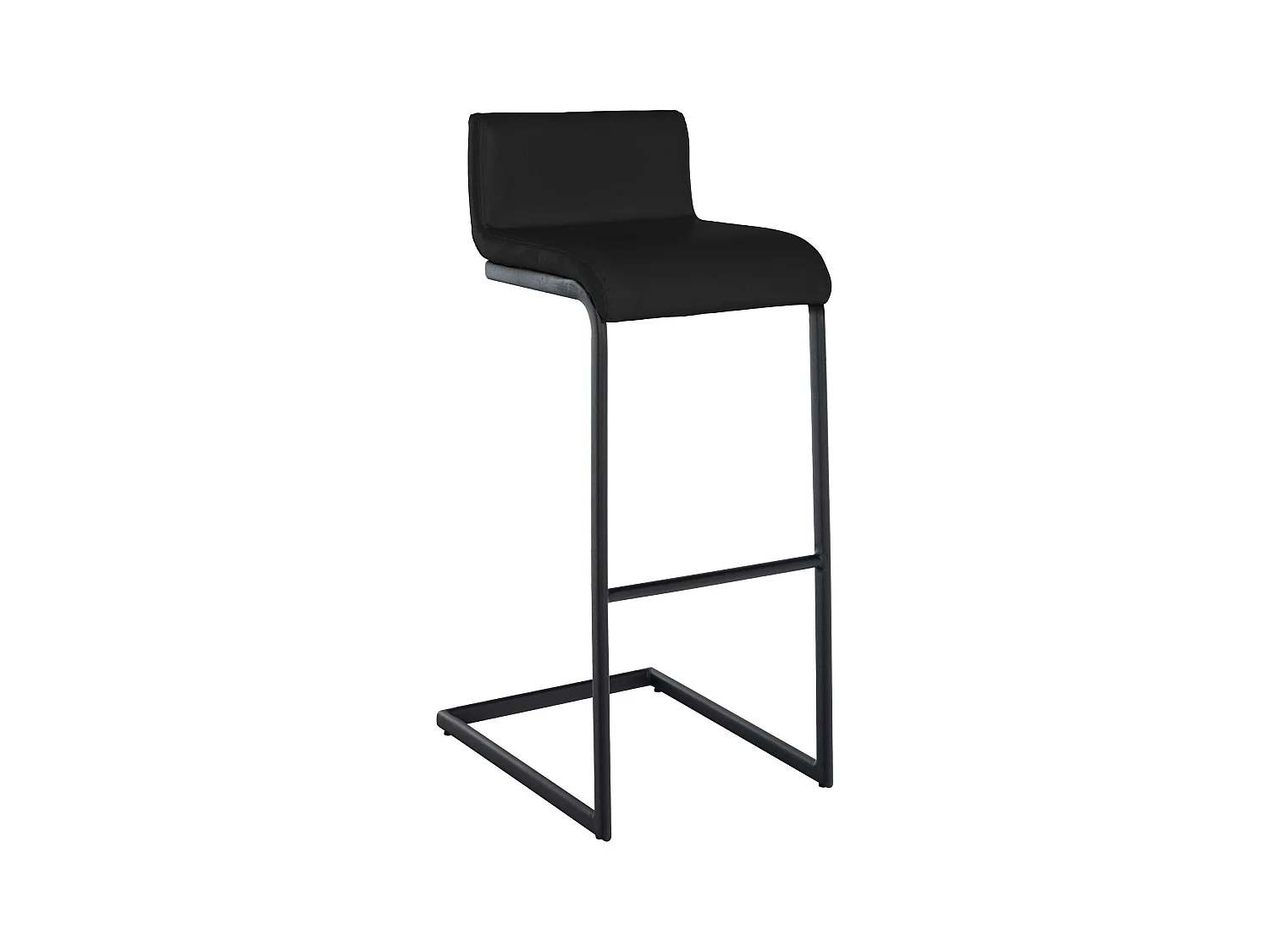 Tabouret de bar - Similicuir - Noir - Newport