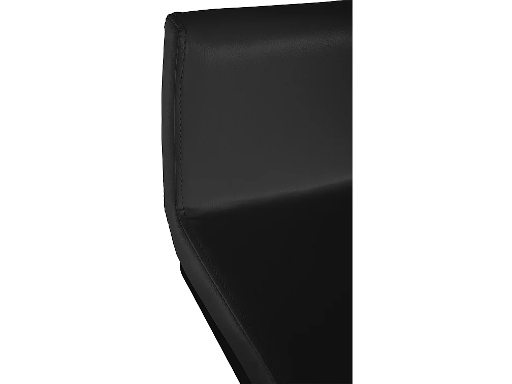 Tabouret de bar - Similicuir - Noir - Newport