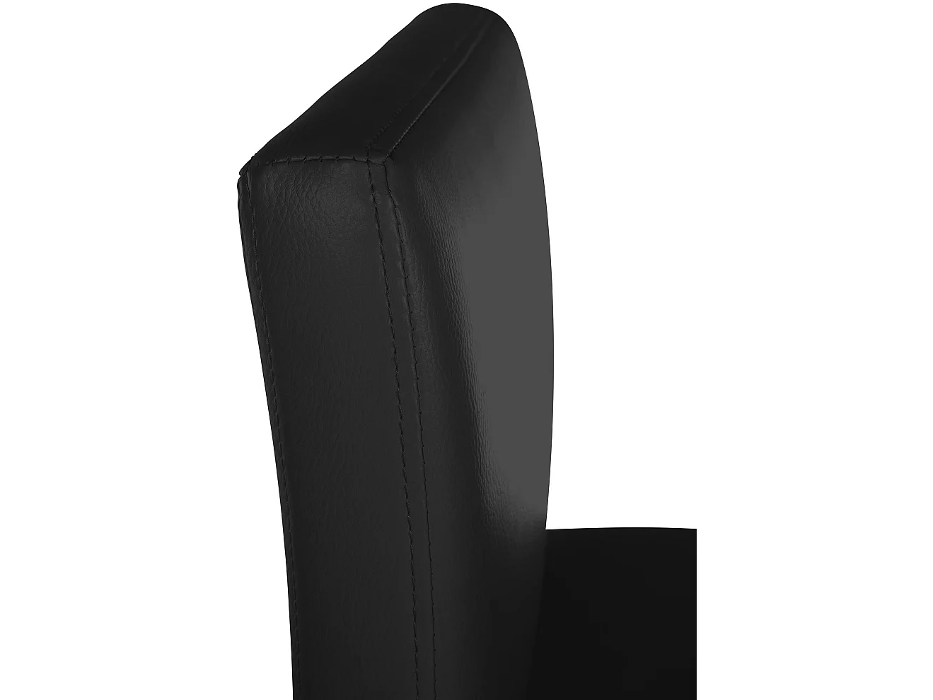 Tabouret de bar - Similicuir - Noir - Newport