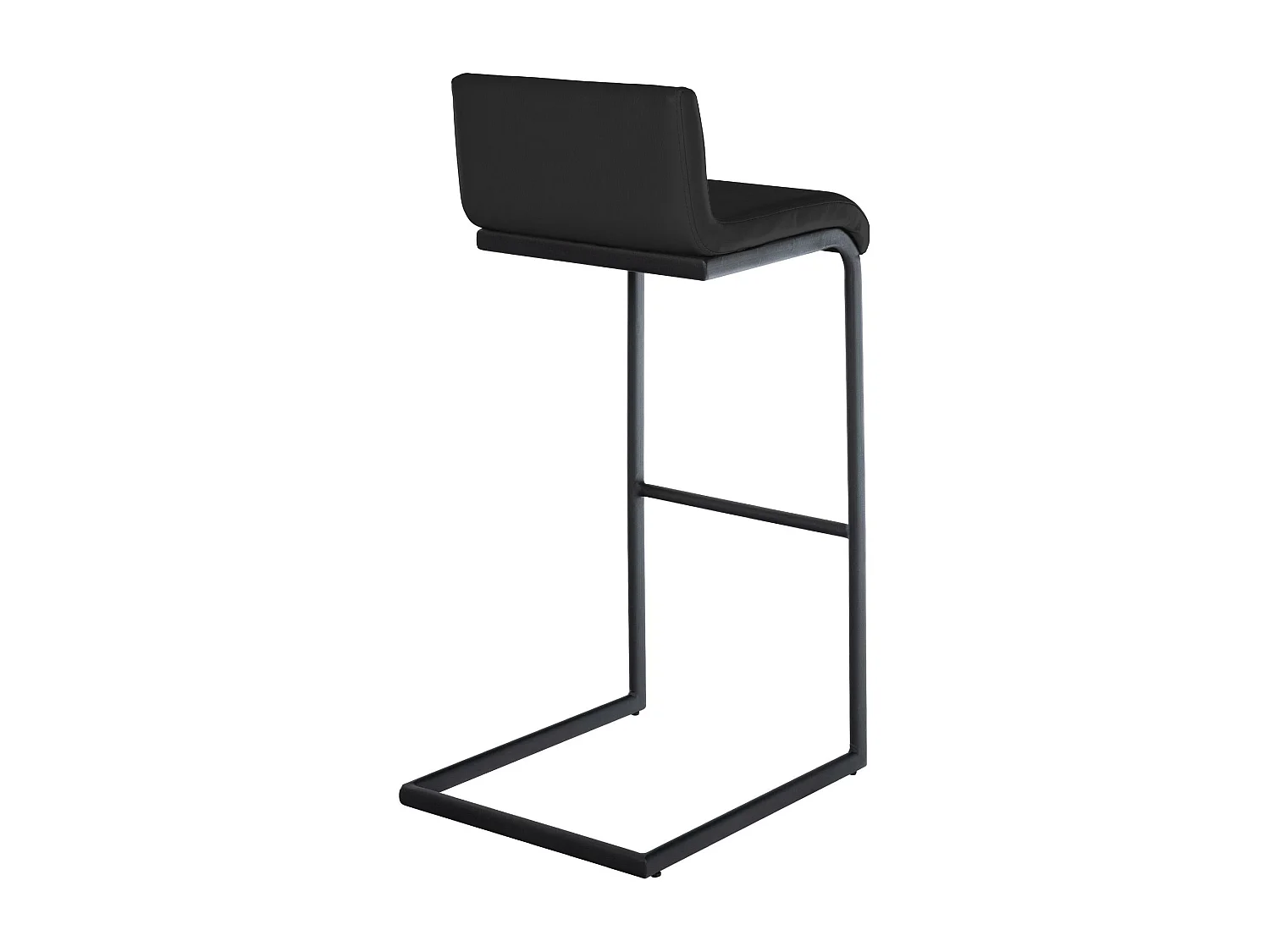 Tabouret de bar - Similicuir - Noir - Newport