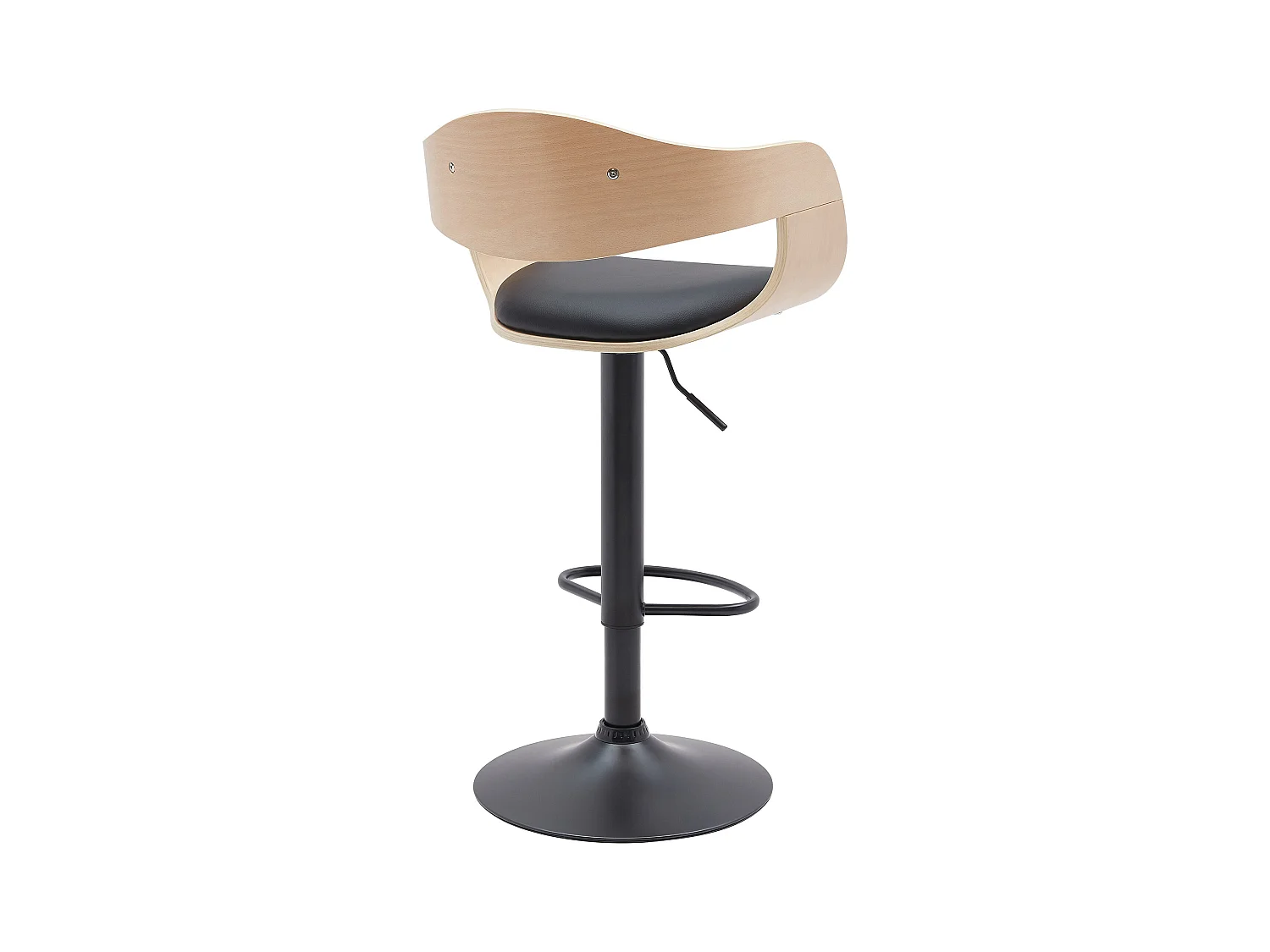 Lot de 2  Tabouret de bar - Similicuir - Nature / Noir - Kingston