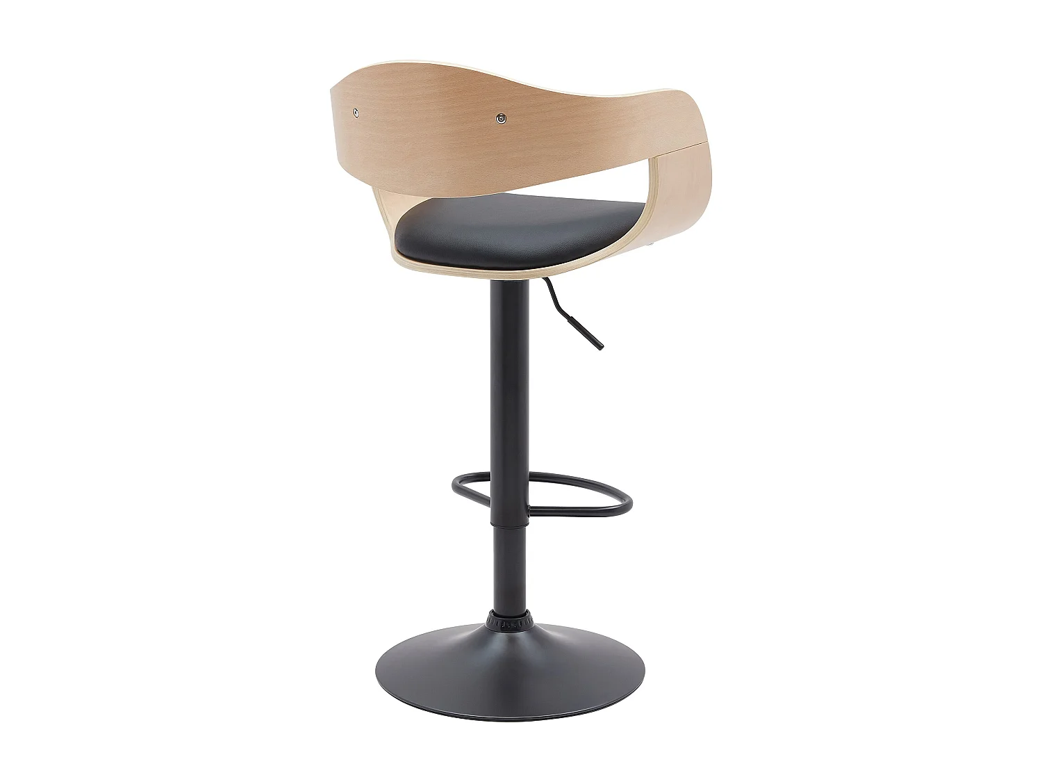 Lot de 2  Tabouret de bar - Similicuir - Nature / Noir - Kingston