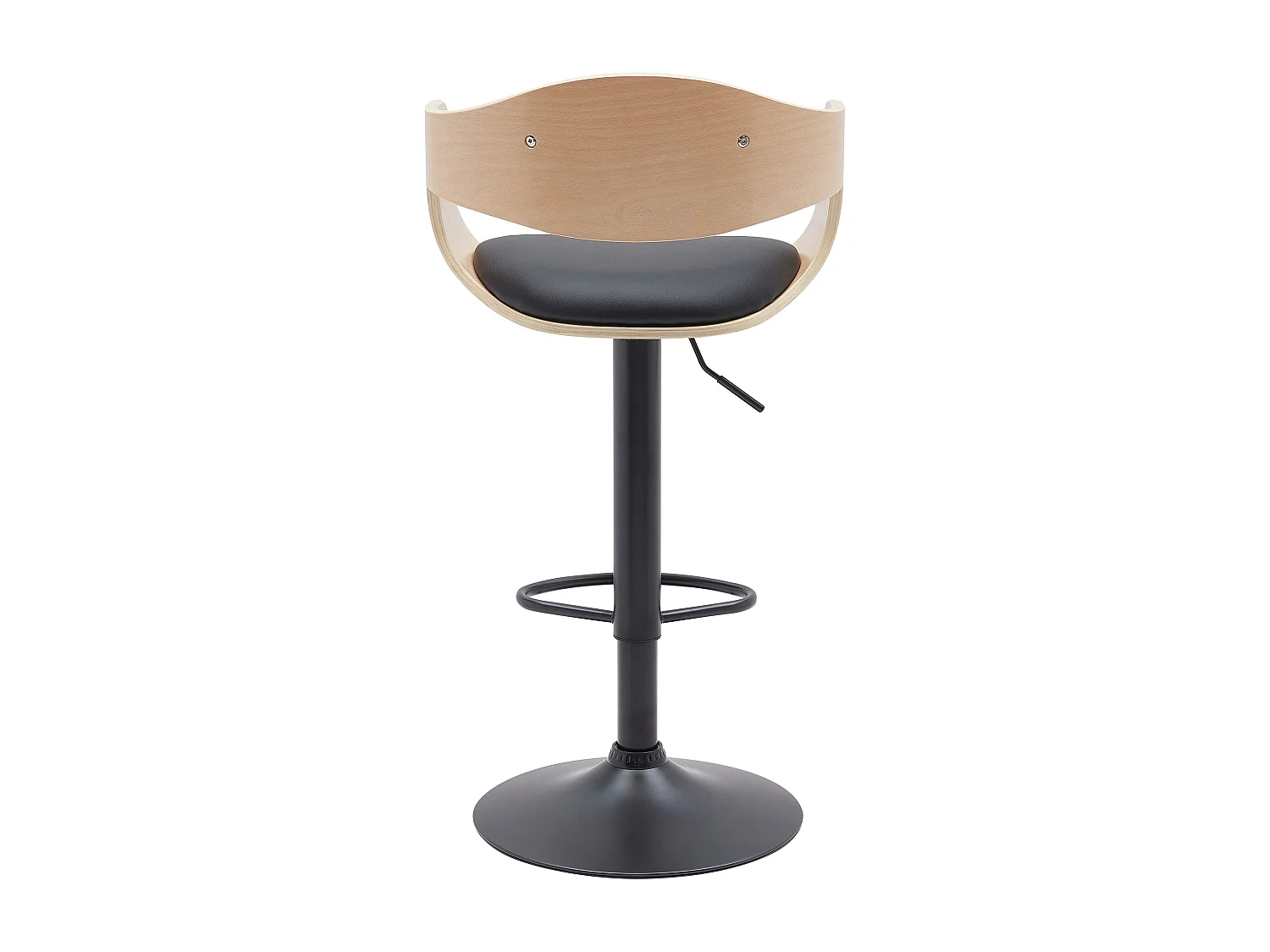 Lot de 2  Tabouret de bar - Similicuir - Nature / Noir - Kingston