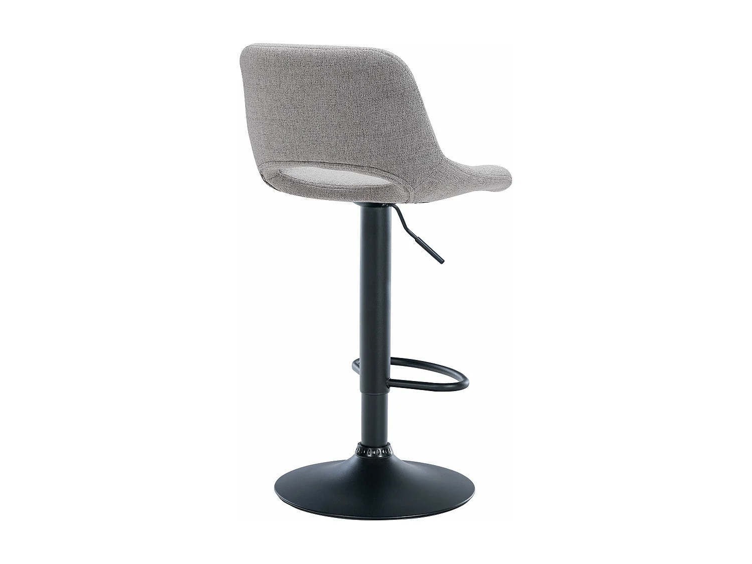 Tabouret de bar - Tissu - Gris clair - Camden