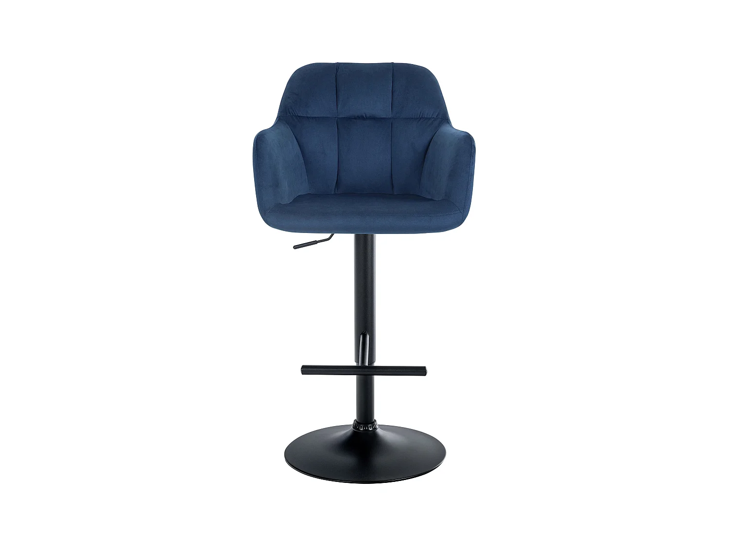 Tabouret de bar - Velours - Bleu - Natoma