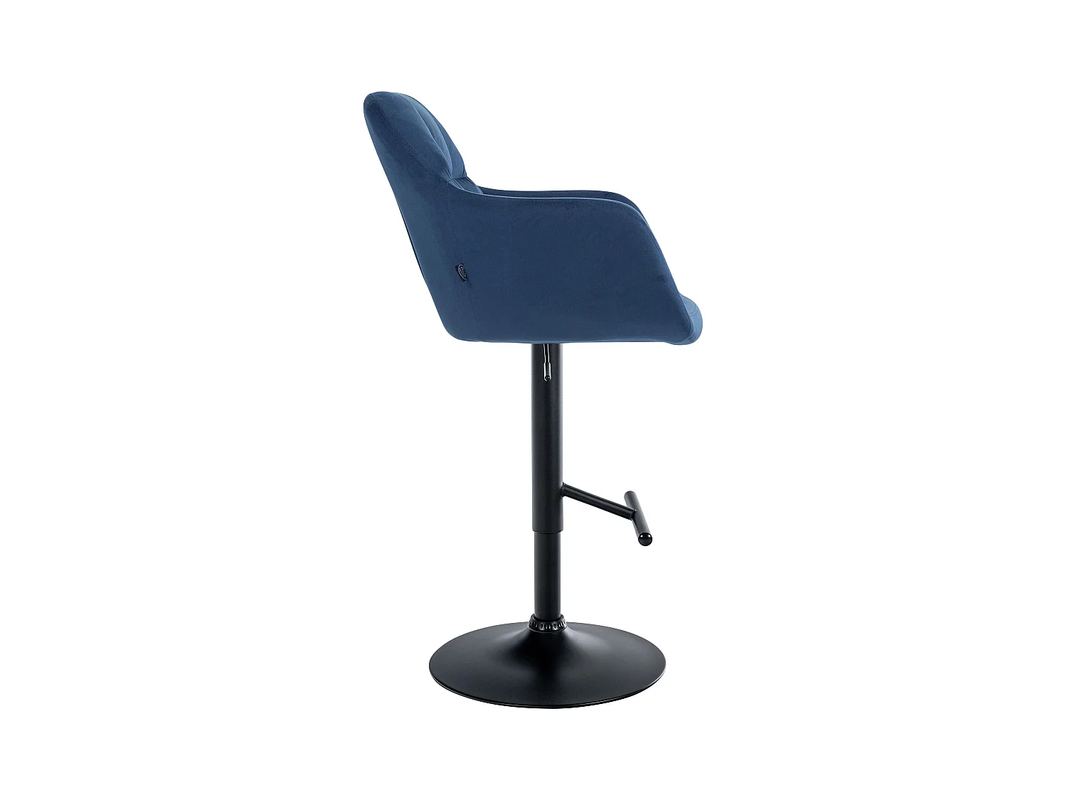 Tabouret de bar - Velours - Bleu - Natoma