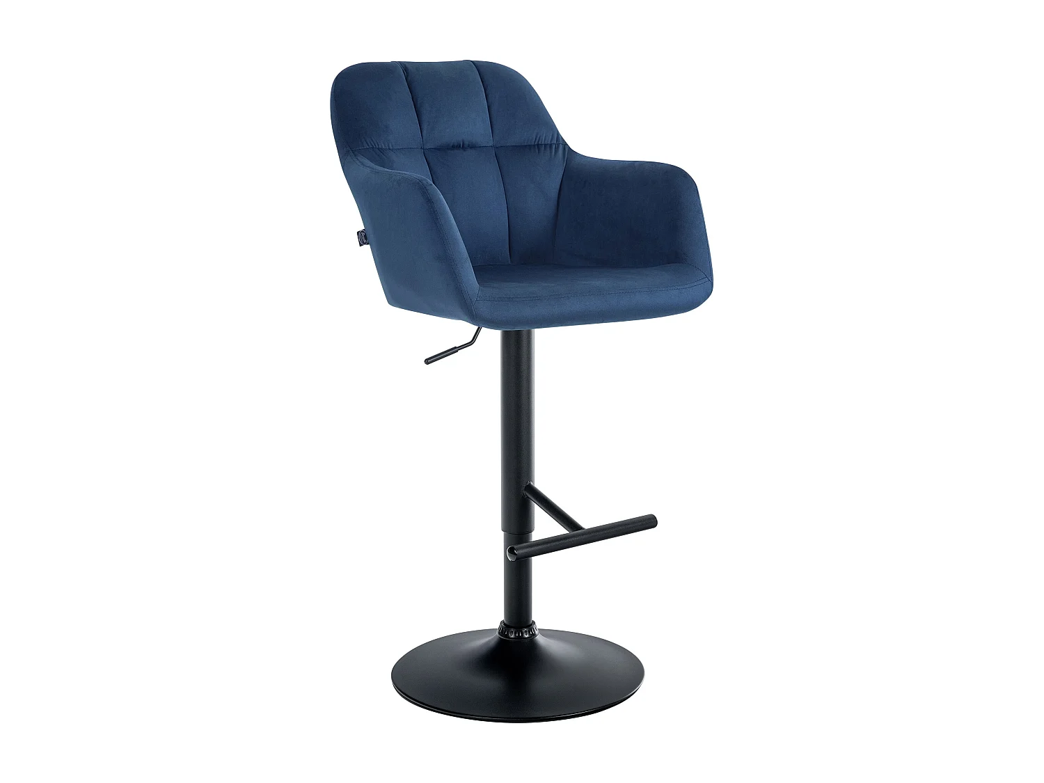 Tabouret de bar - Velours - Bleu - Natoma