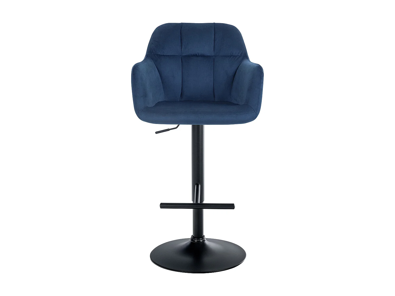 Tabouret de bar - Velours - Bleu - Natoma
