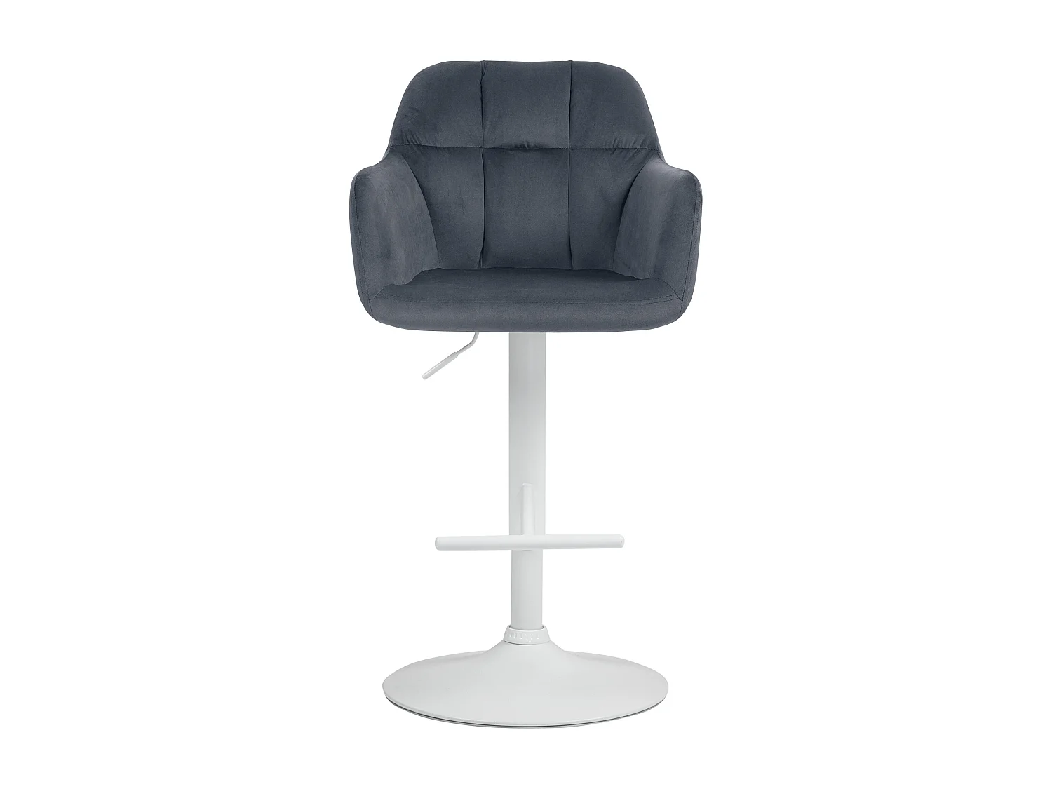 Tabouret de bar - Velours - Gris foncé - Natoma