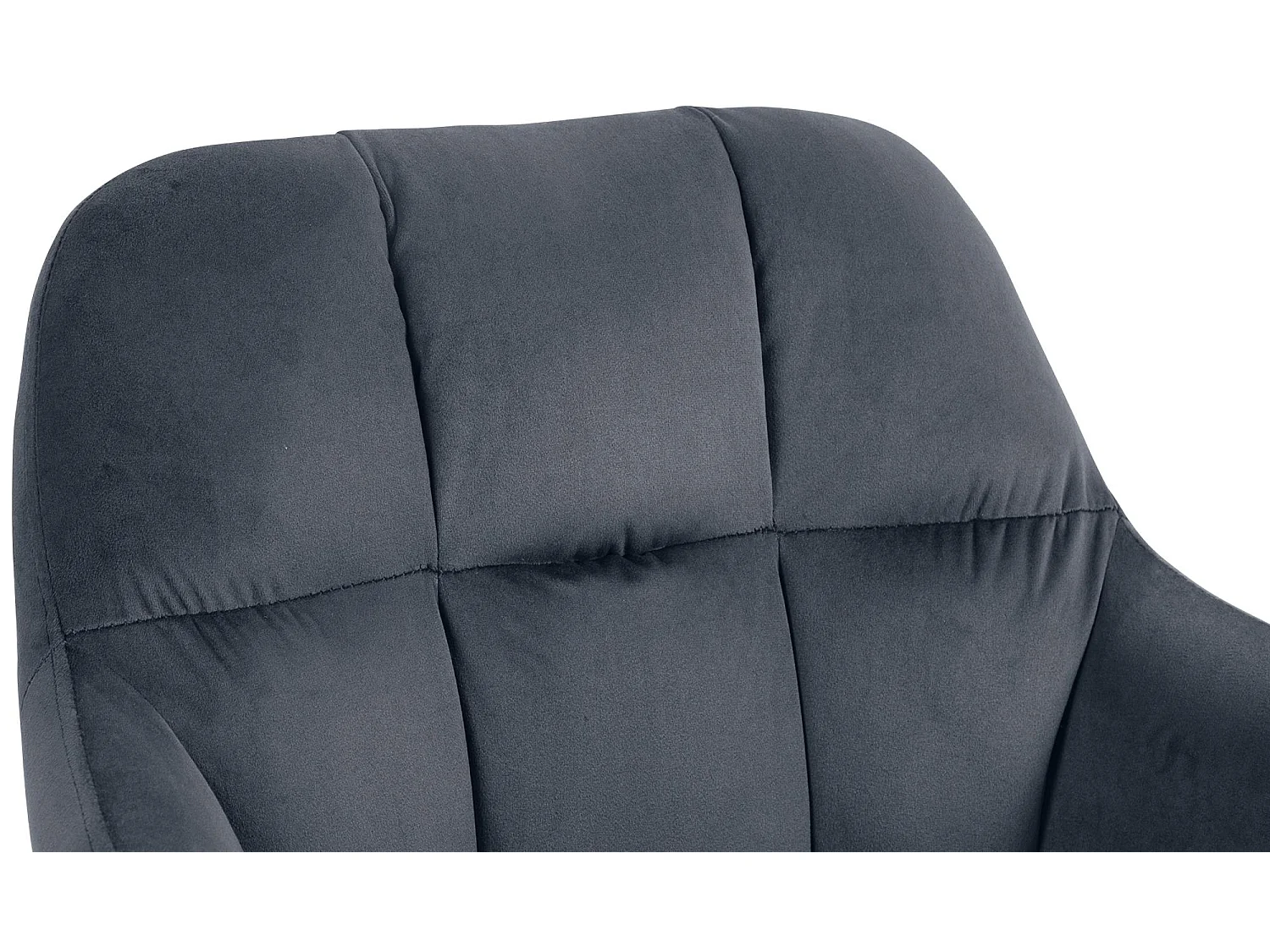 Tabouret de bar - Velours - Gris foncé - Natoma