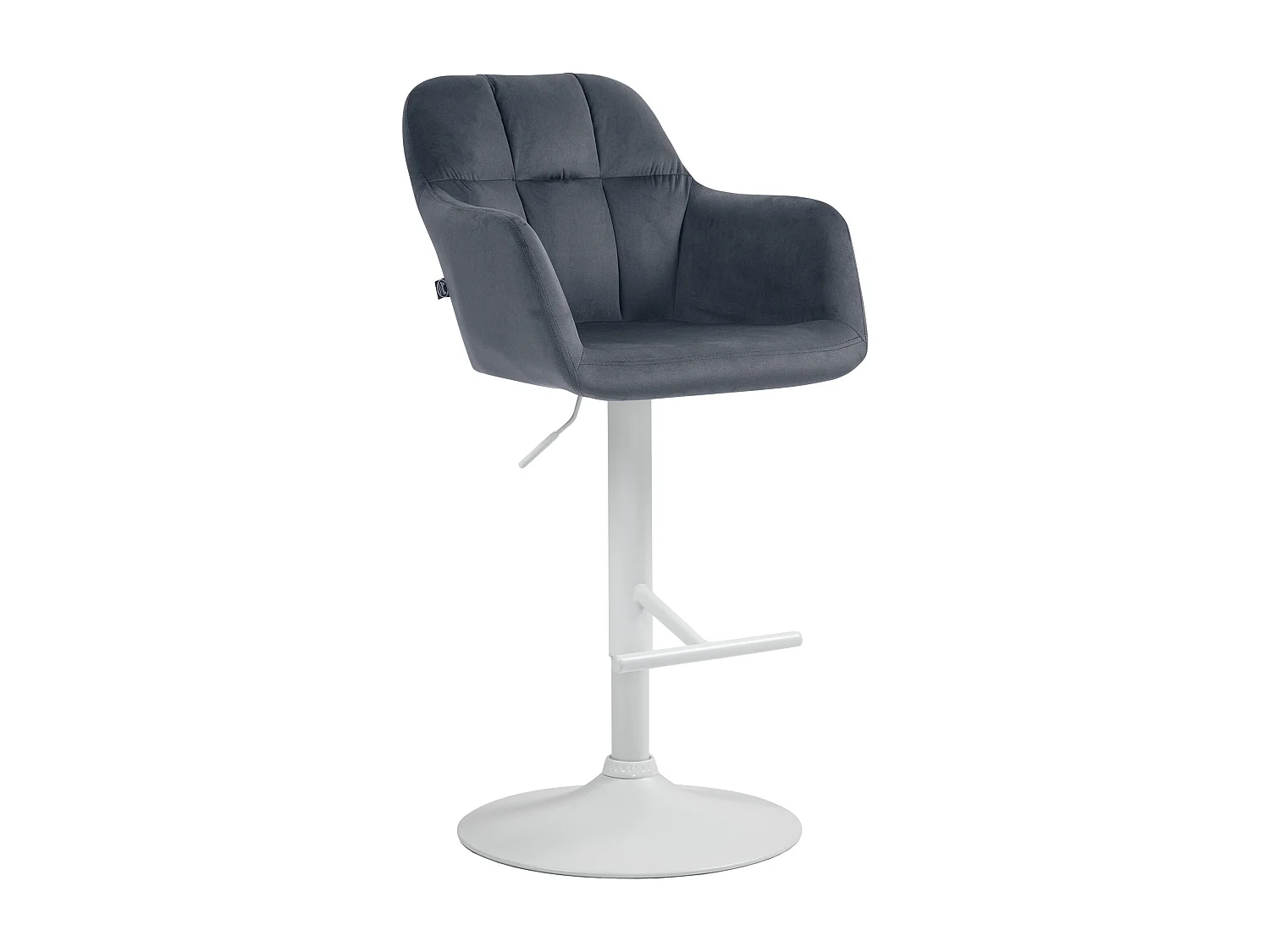 Tabouret de bar - Velours - Gris foncé - Natoma