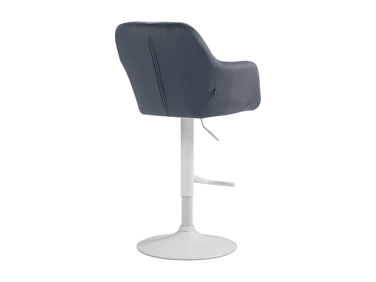 Tabouret de bar - Velours - Gris foncé - Natoma