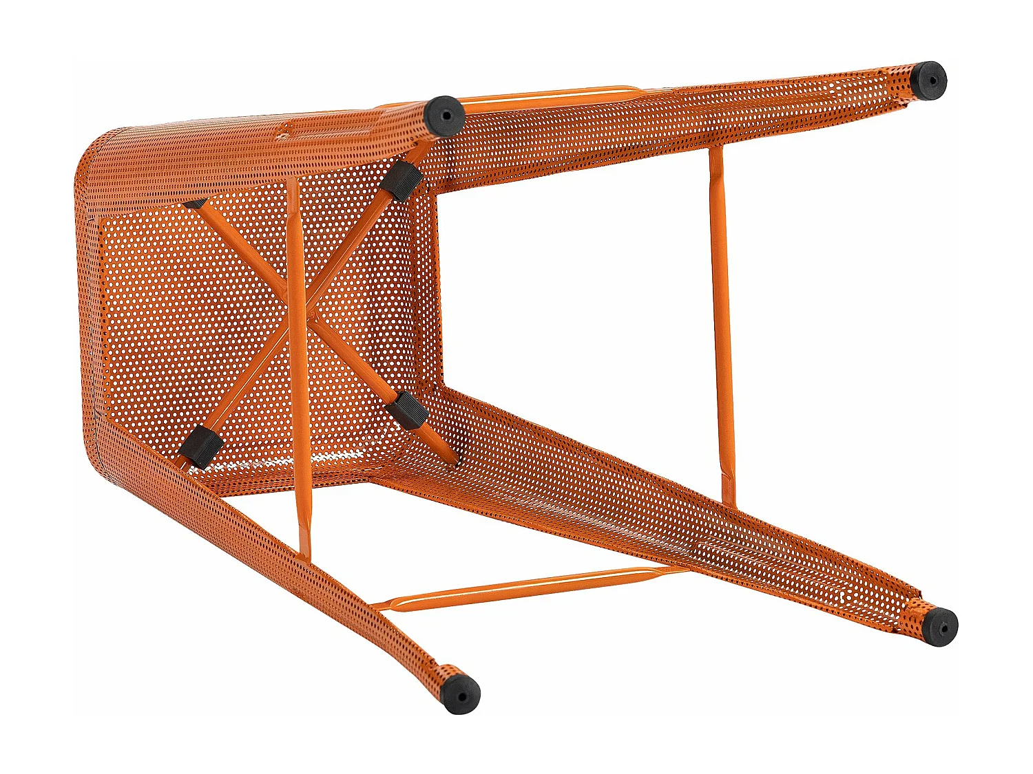 Lot de 4  Tabouret de bar - Métal - Orange - Fletcher