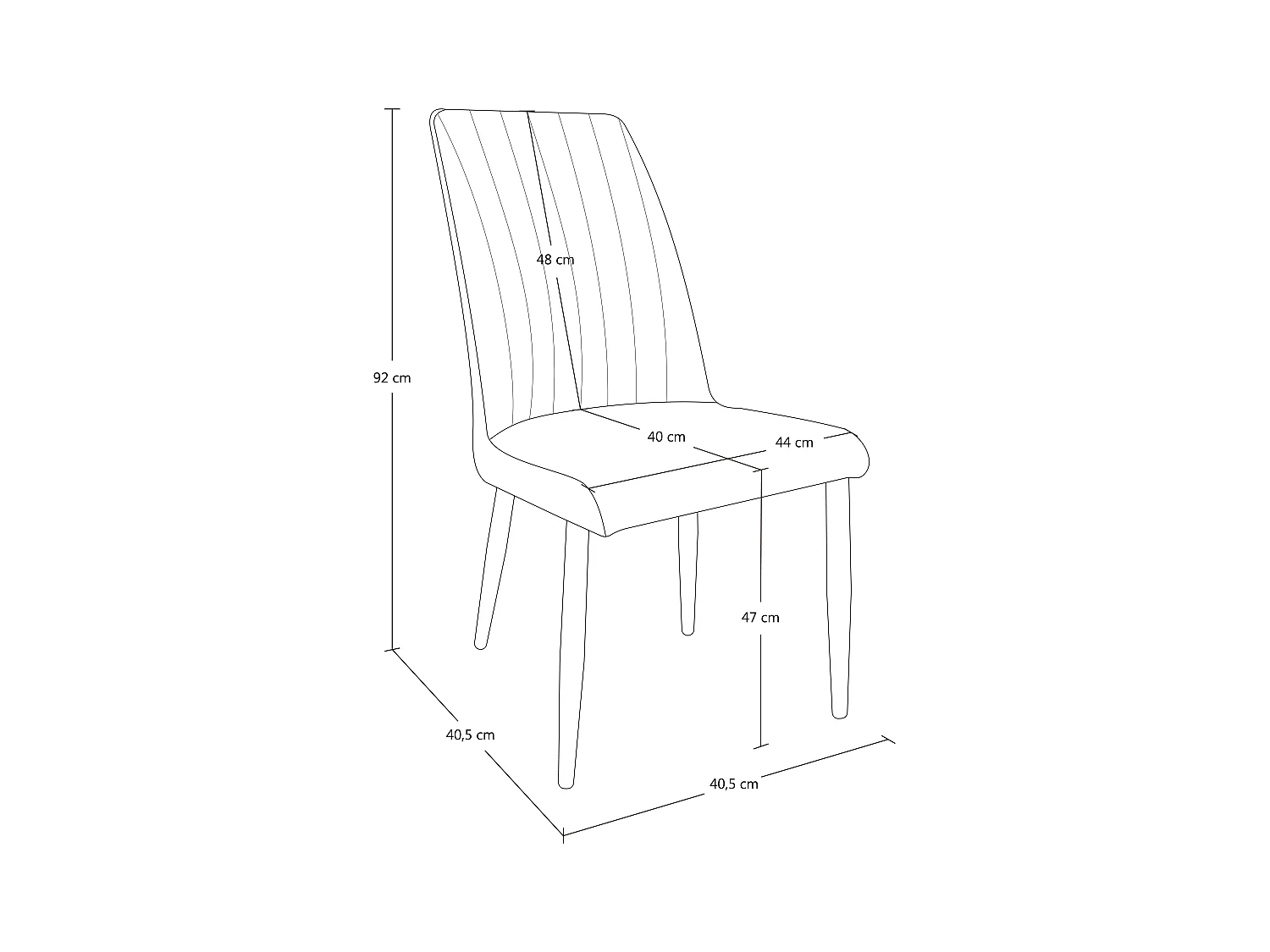 Sedia da pranzo imbottita in ecopelle beige – Francine (2 Pz.)