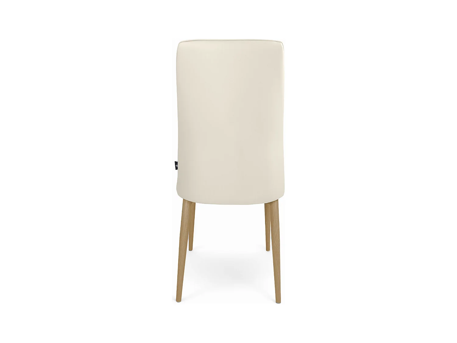Sedia da pranzo imbottita in ecopelle beige – Francine (2 Pz.)