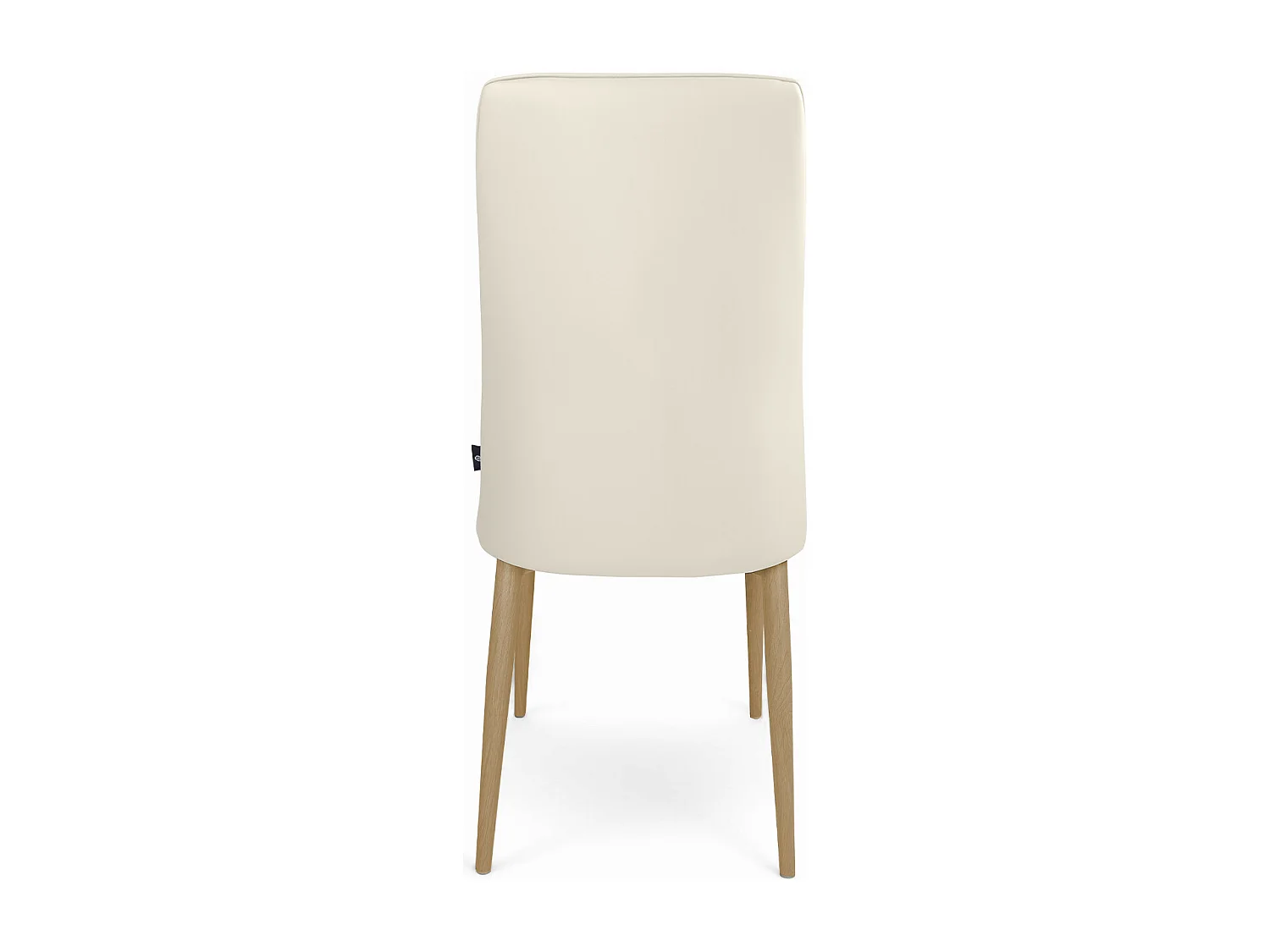 Sedia da pranzo imbottita in ecopelle beige – Francine (2 Pz.)