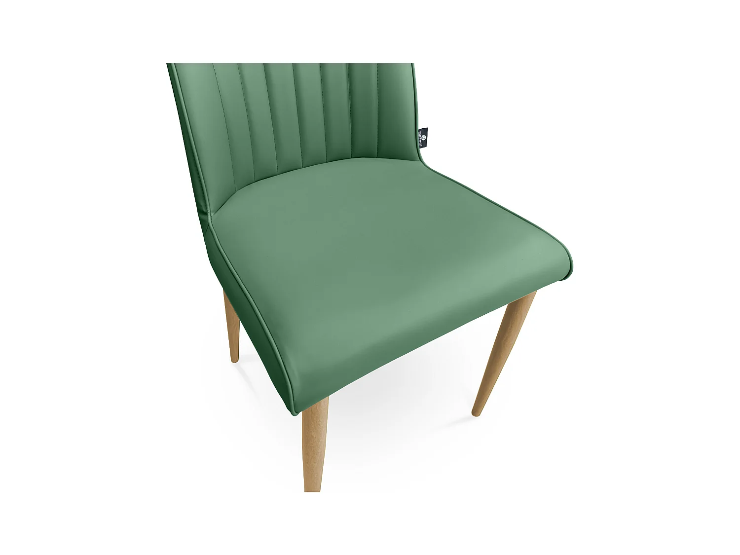 Sedia da pranzo imbottita in ecopelle verde oliva – Francine (2 Pz.)