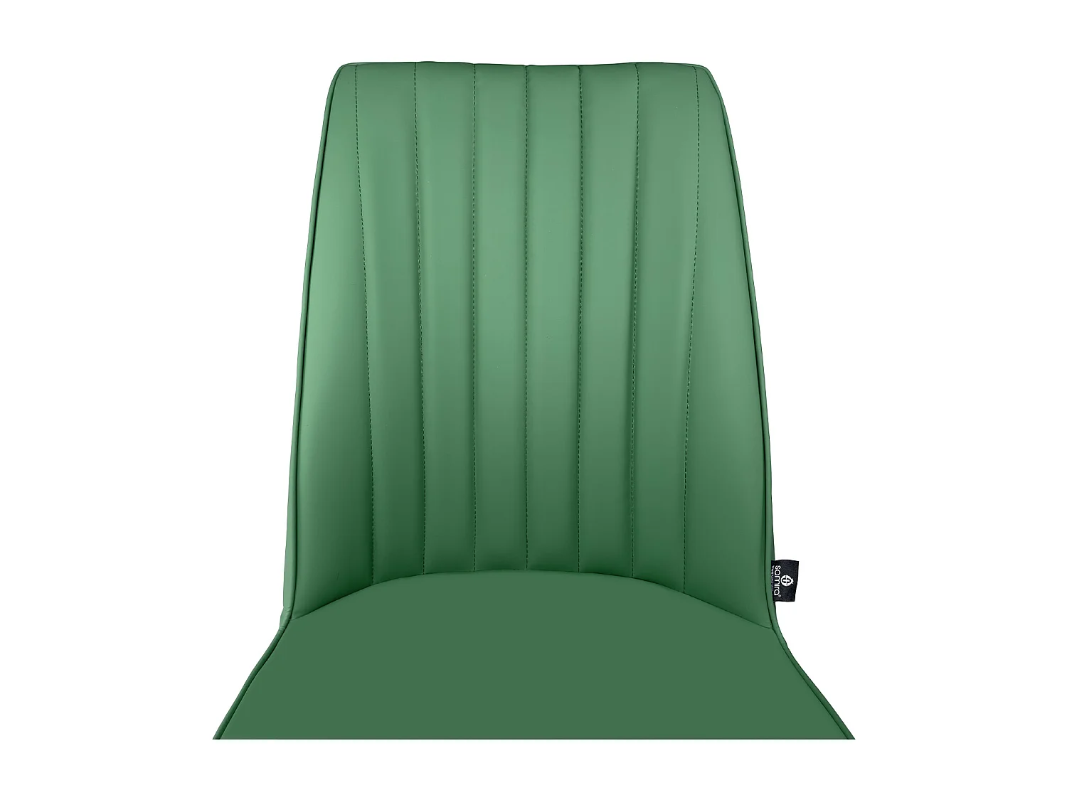 Sedia da pranzo imbottita in ecopelle verde oliva – Francine (2 Pz.)