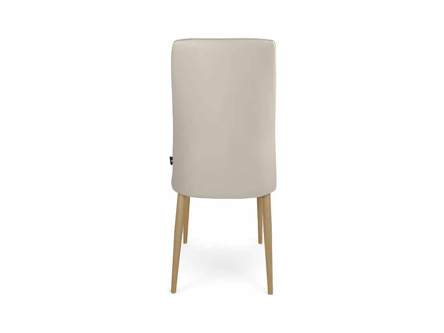 Sedia da pranzo imbottita in ecopelle tortora – Francine (2 Pz.)