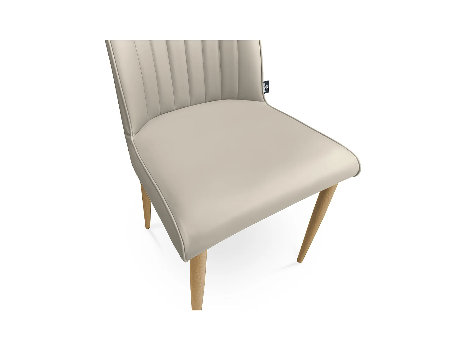 Sedia da pranzo imbottita in ecopelle tortora – Francine (2 Pz.)