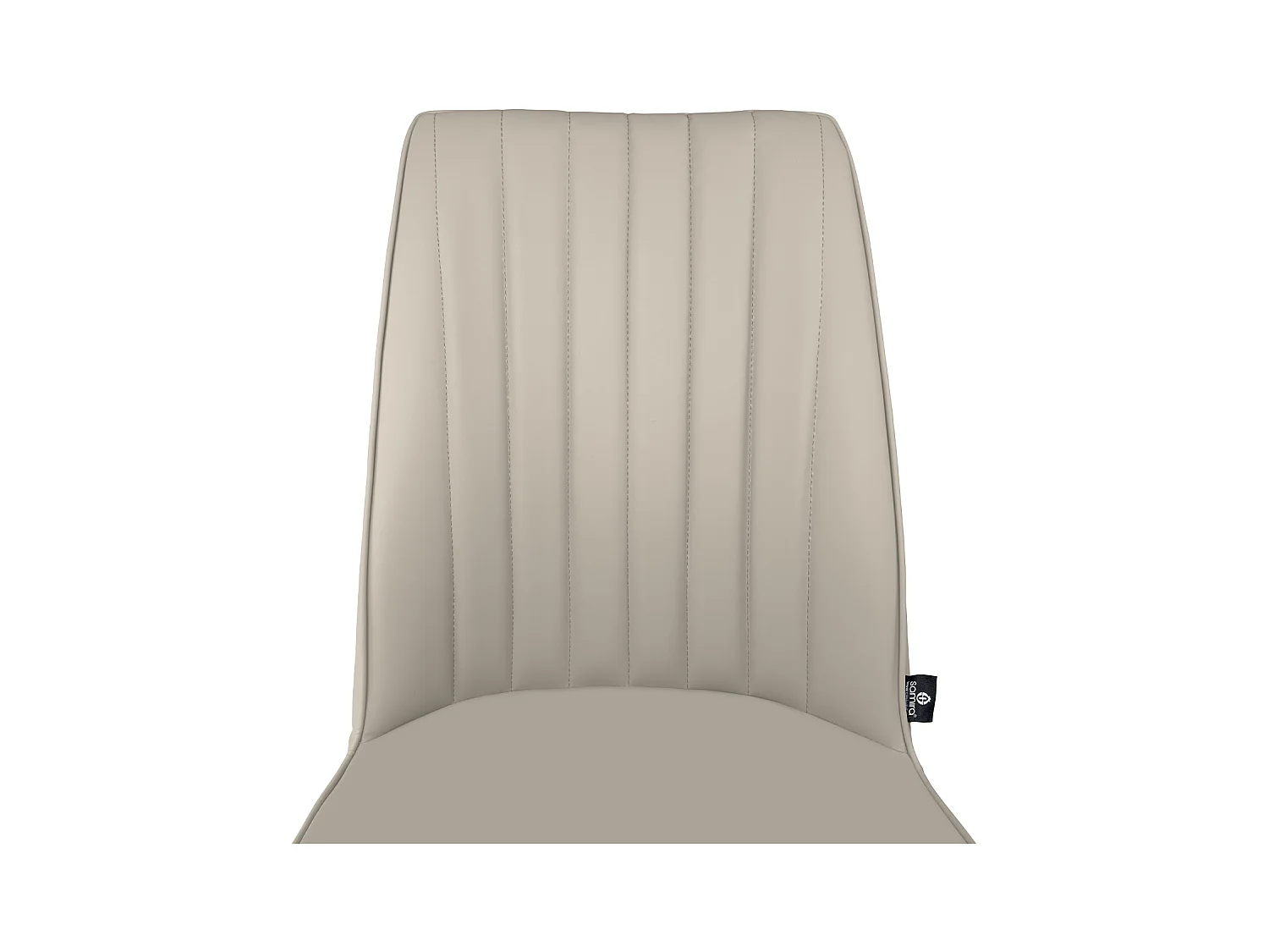 Sedia da pranzo imbottita in ecopelle tortora – Francine (2 Pz.)