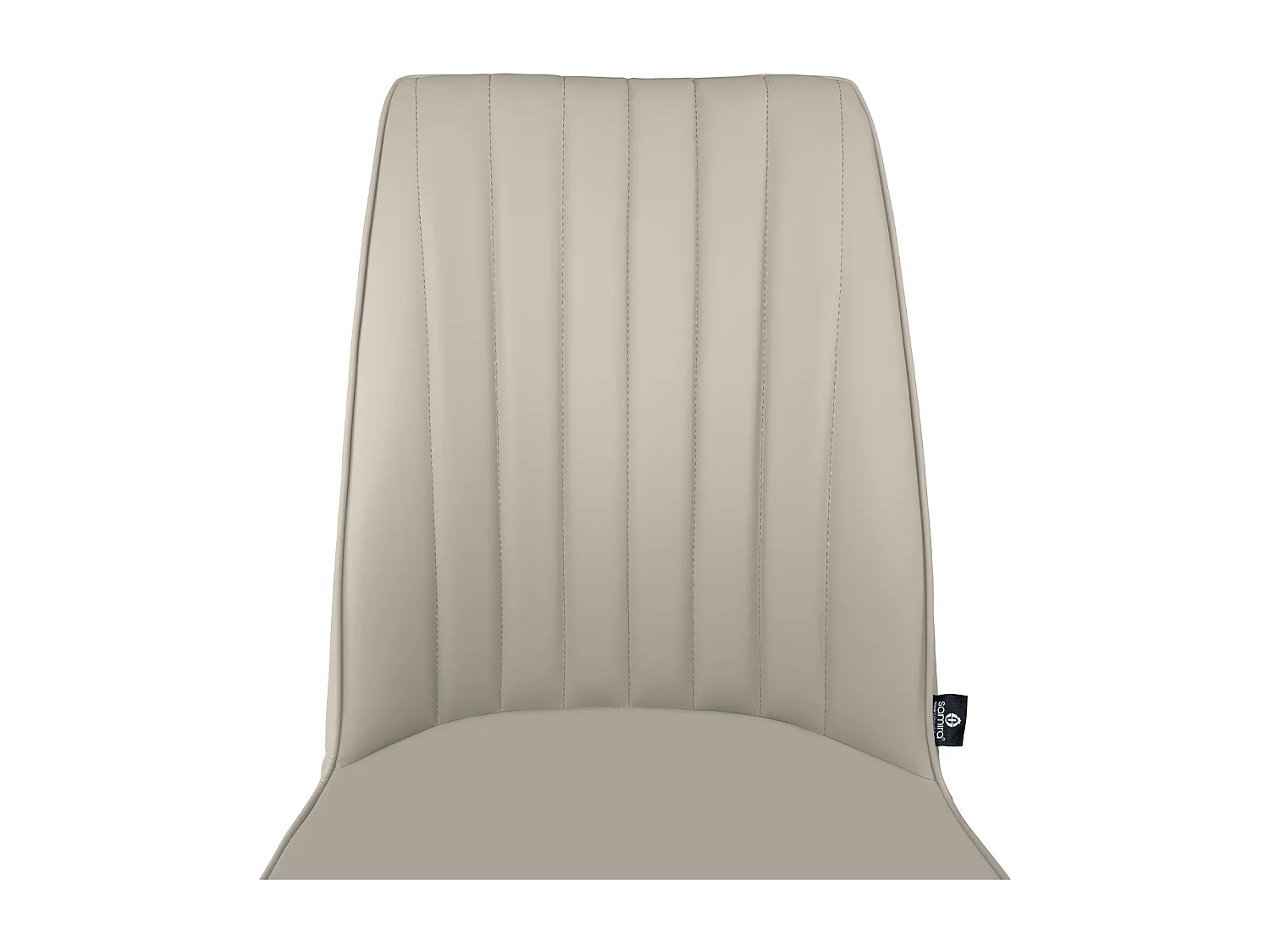 Sedia da pranzo imbottita in ecopelle tortora – Francine (2 Pz.)