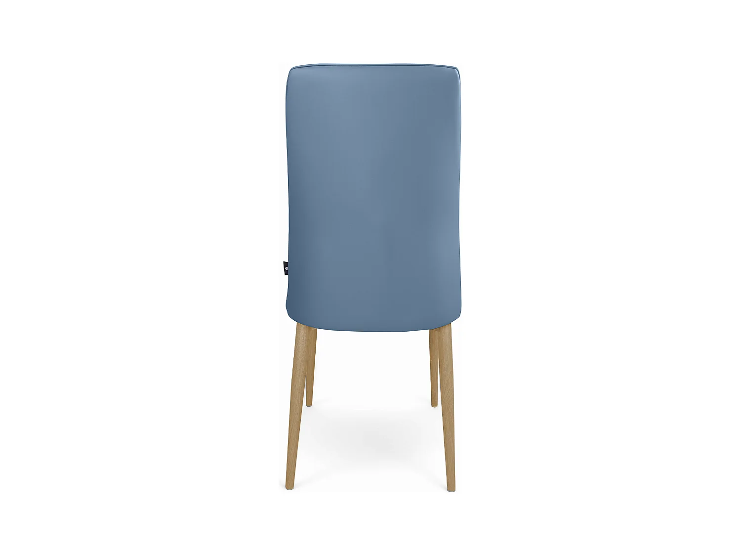 Sedia da pranzo imbottita in ecopelle blu avio – Francine (2 Pz.)