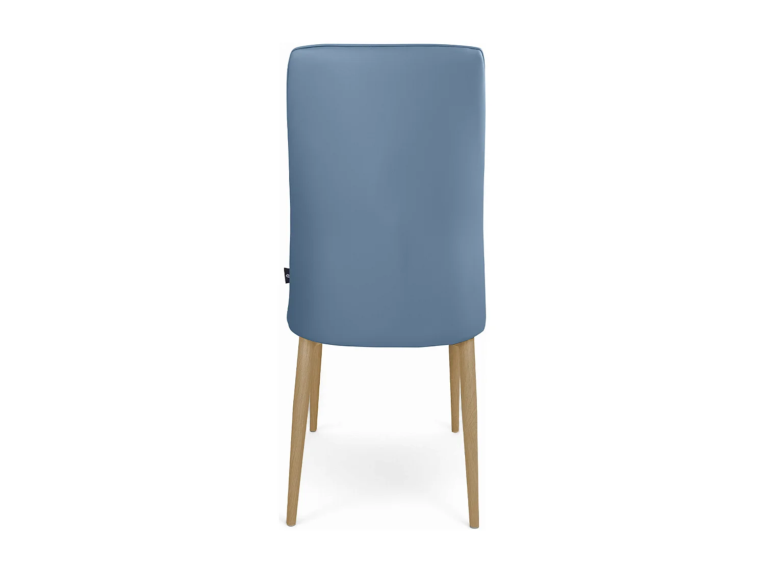 Sedia da pranzo imbottita in ecopelle blu avio – Francine (2 Pz.)