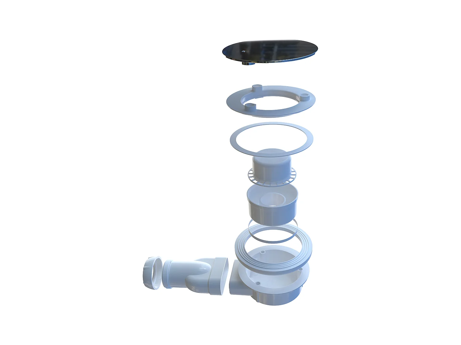 Aica receveur de douche carré Blanc 90x90x3cm,bac à douche Avec une bonde Design ultra-mince,en marbre minéral et mixte résine,Modèle Classique