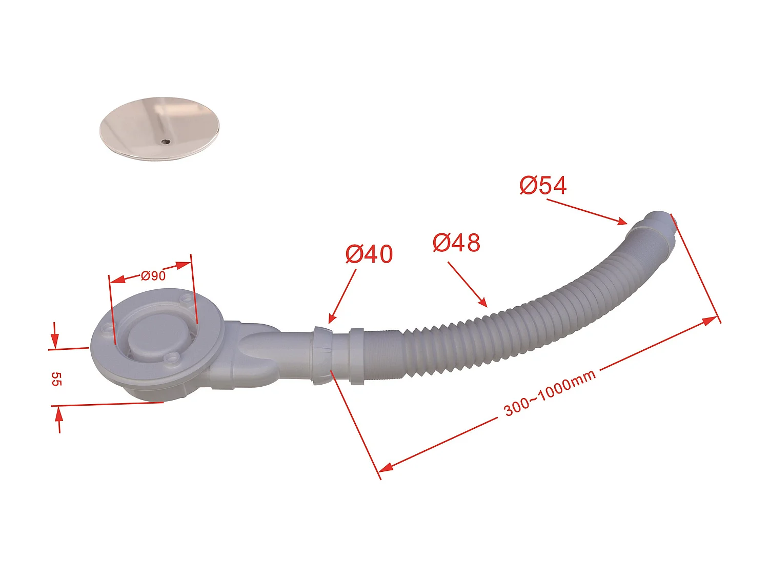 Aica receveur de douche carré Blanc 90x90x3cm,bac à douche Avec une bonde Design ultra-mince,en marbre minéral et mixte résine,Modèle Classique