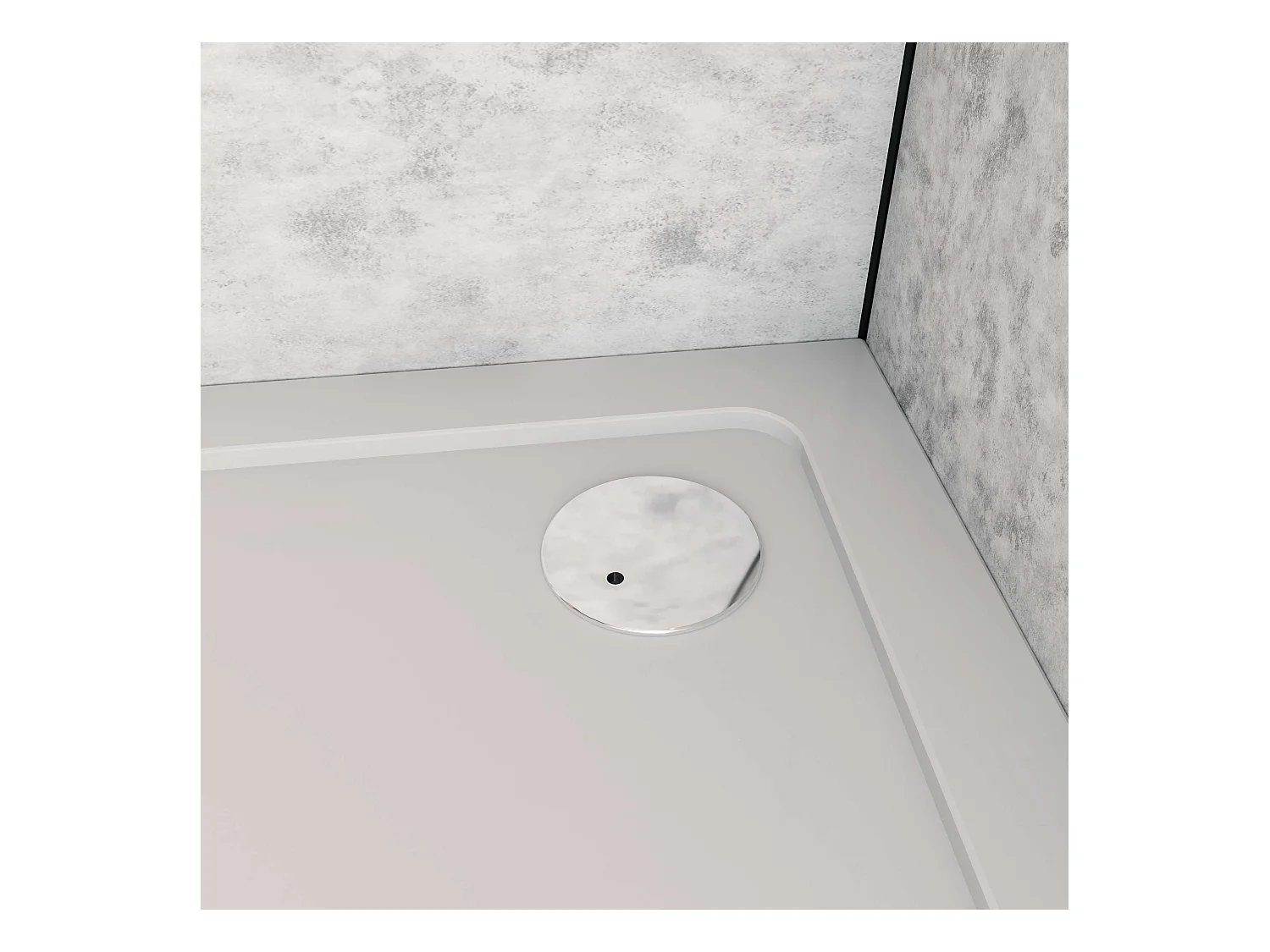 Aica receveur de douche Blanc Rectangulaire 150x90x3cm,bac à douche Avec une bonde Design ultra-mince,antidérapant,en marbre minéral et mixte résine