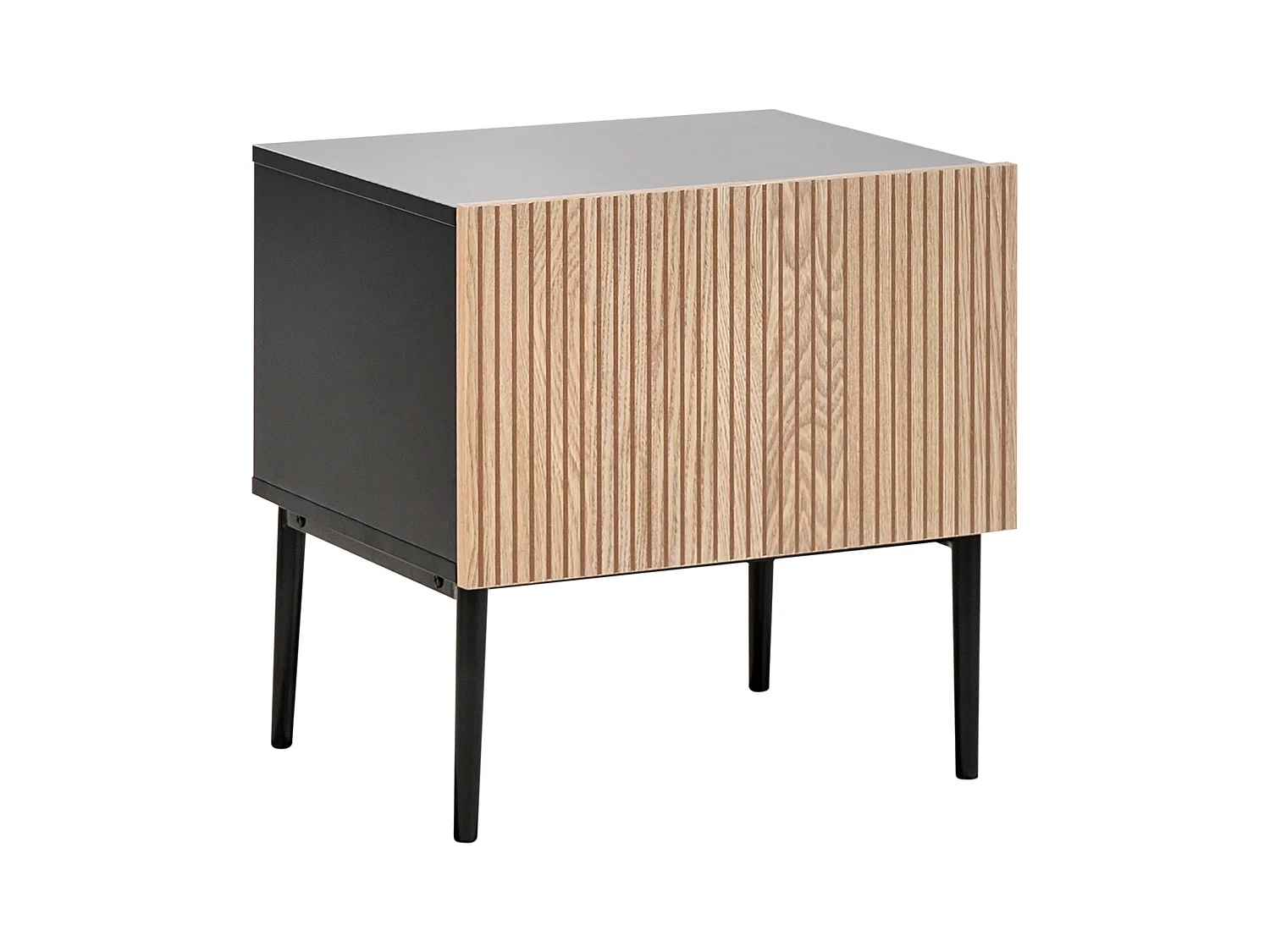 Table de chevet BLYTHE Frêne naturel Noir