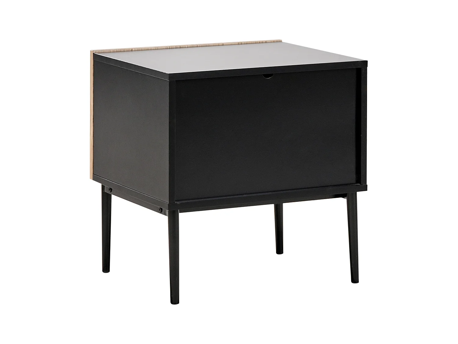 Table de chevet BLYTHE Frêne naturel Noir