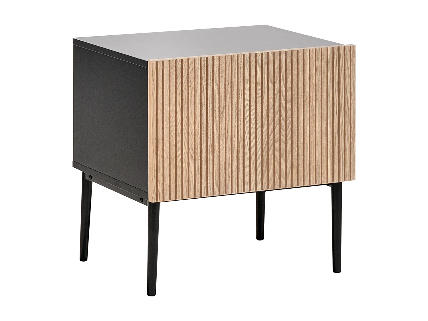 Table de chevet BLYTHE Frêne naturel Noir