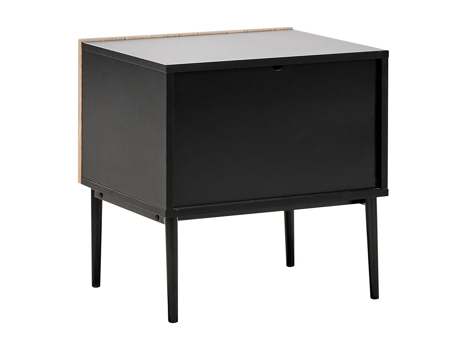 Table de chevet BLYTHE Frêne naturel Noir