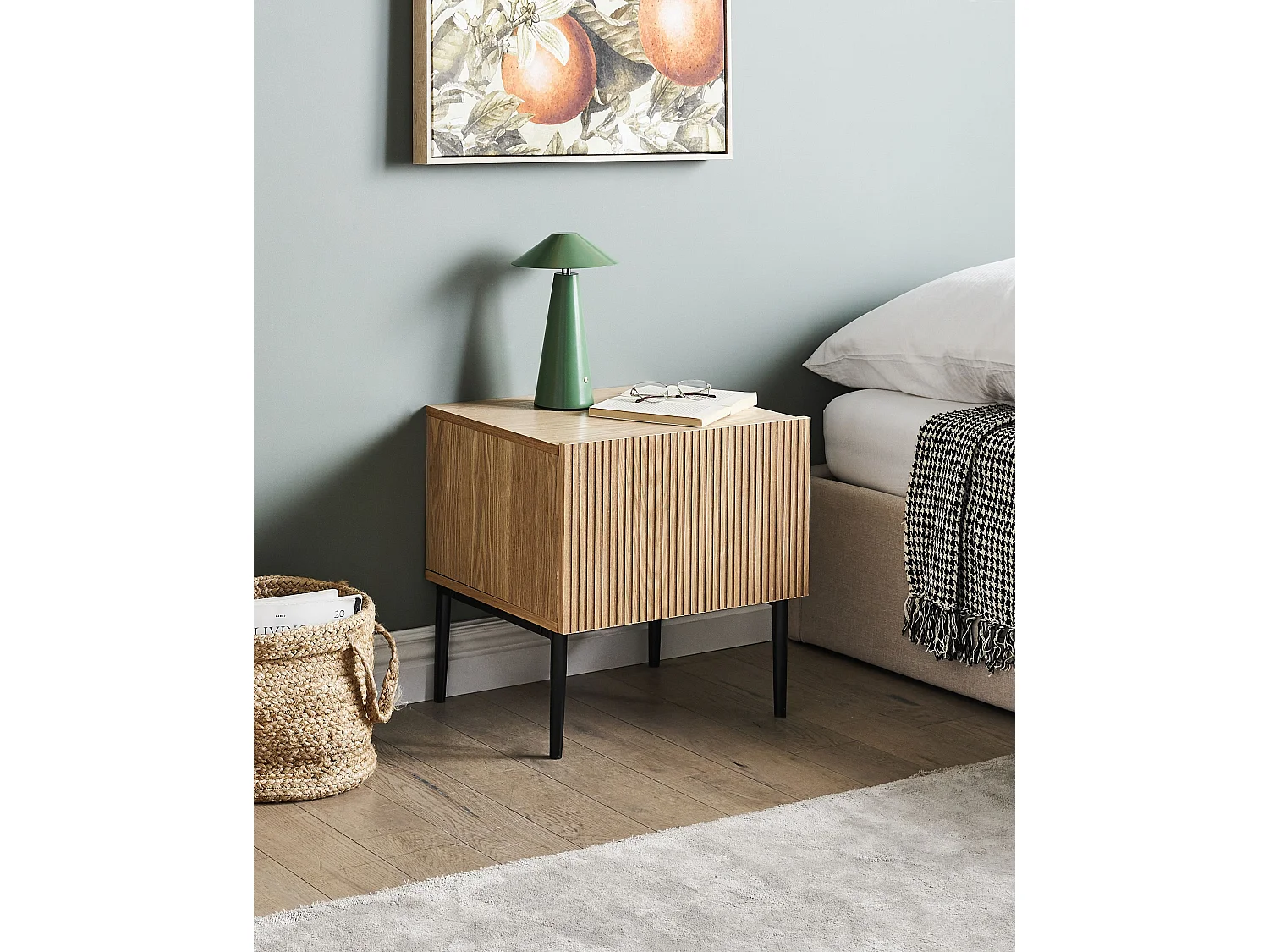 Table de chevet BLYTHE Frêne naturel