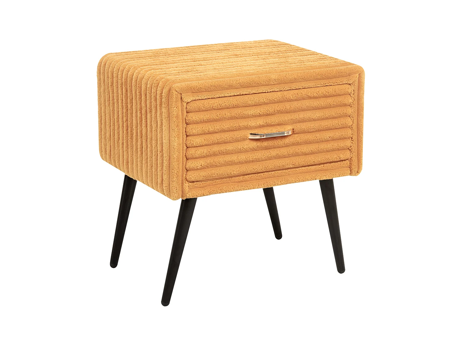 Nachtkastje met 1 lade FLAYAT Corduroy Oranje