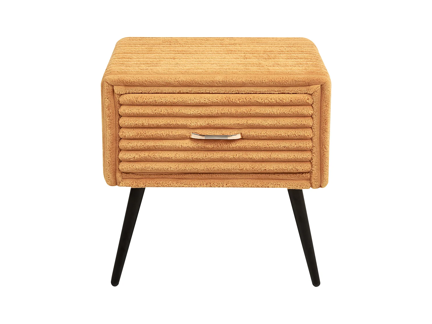 Nachtkastje met 1 lade FLAYAT Corduroy Oranje