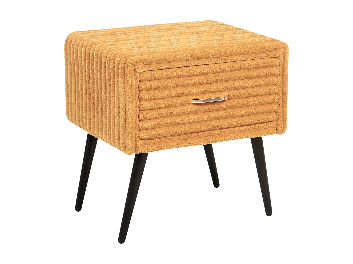 Nachtkastje met 1 lade FLAYAT Corduroy Oranje