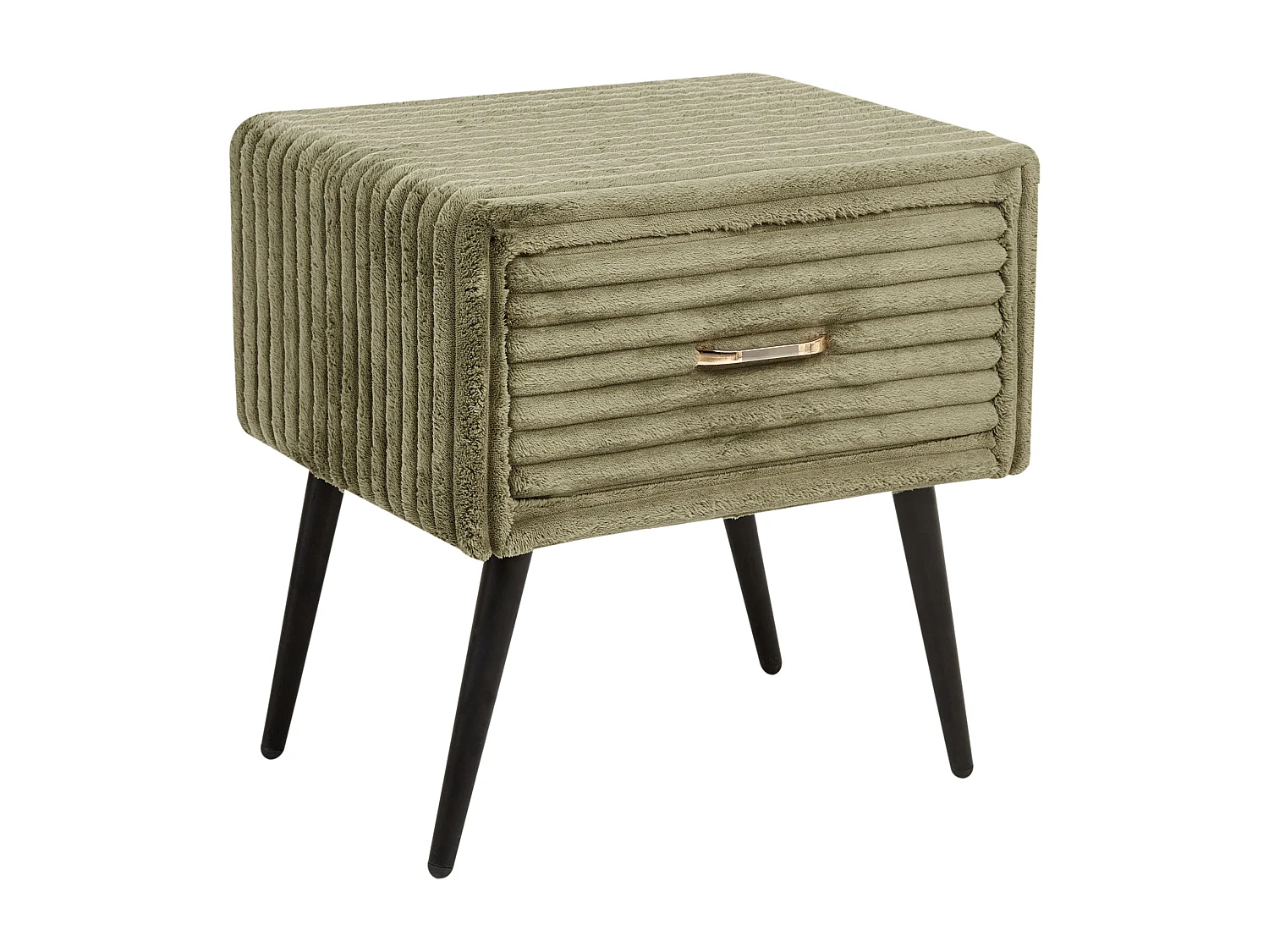 Nachttisch mit 1 Schublade FLAYAT Cord Grün