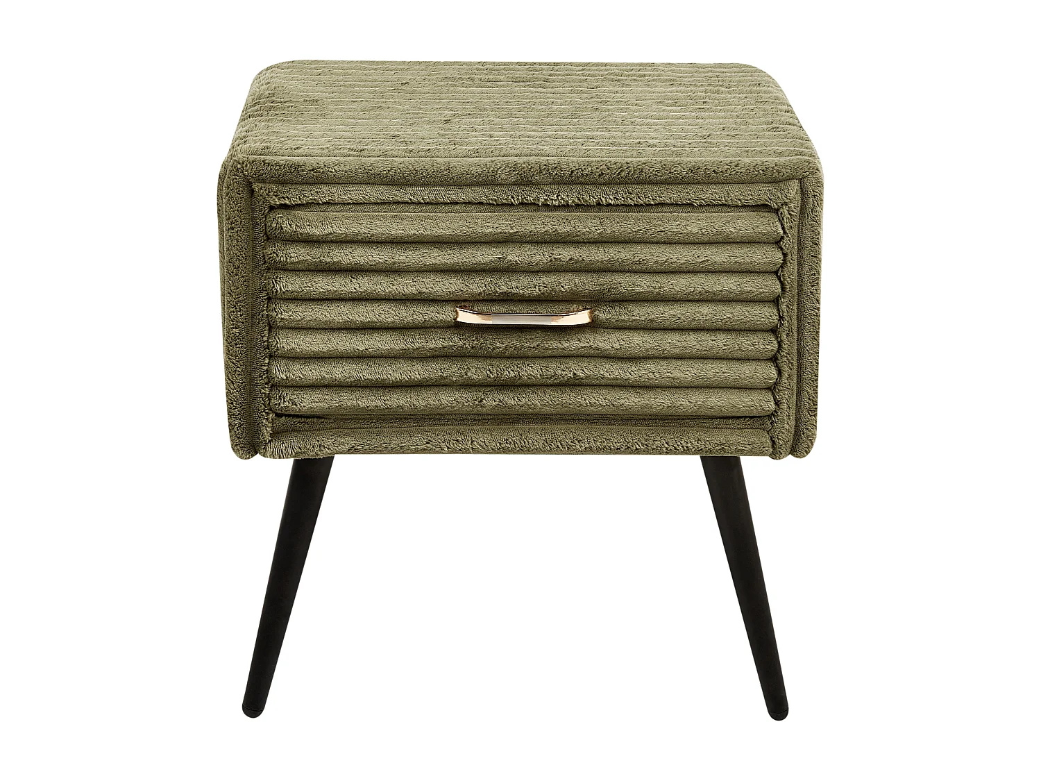 Nachttisch mit 1 Schublade FLAYAT Cord Grün