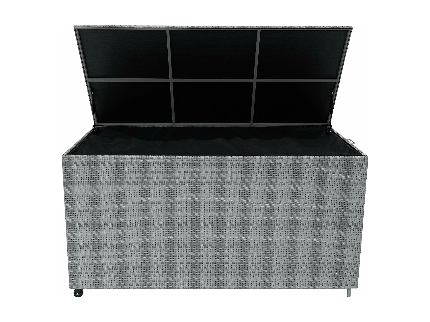 Rattan Garten-Aufbewahrungsbox Serafina Grau – 700L Kissenbox | Decken, Werkzeuge, Spielzeug & Möbel